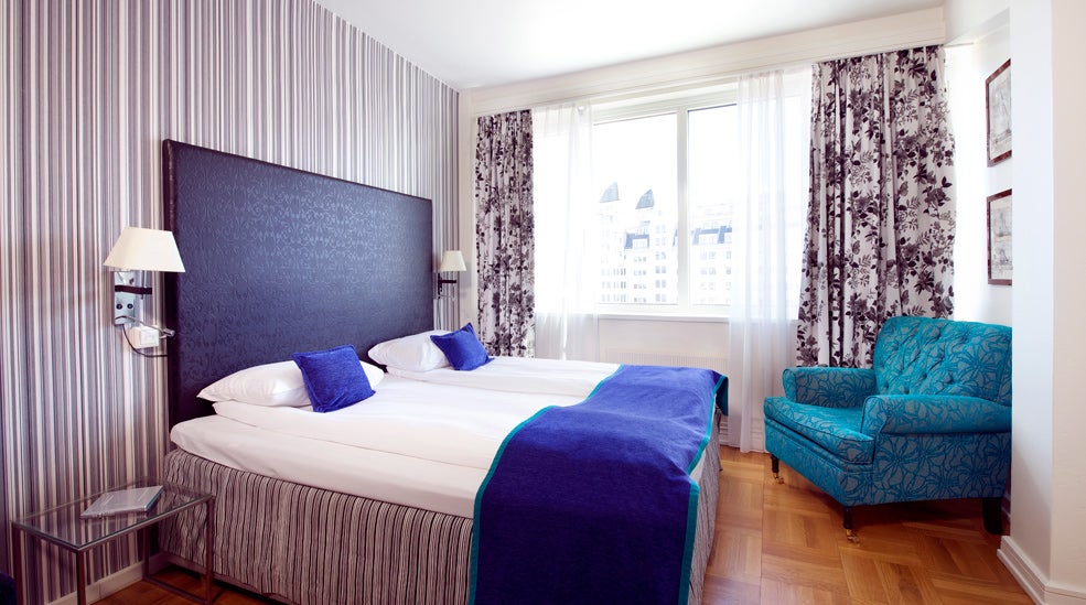 Large, bright and trendy superior hotel room at Bastion Hotel in Oslo