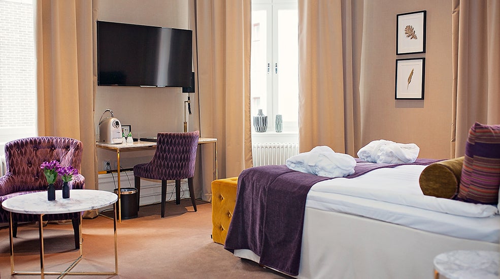 Elegant suite at Grand Sundsvall Hotel in Sundsvall