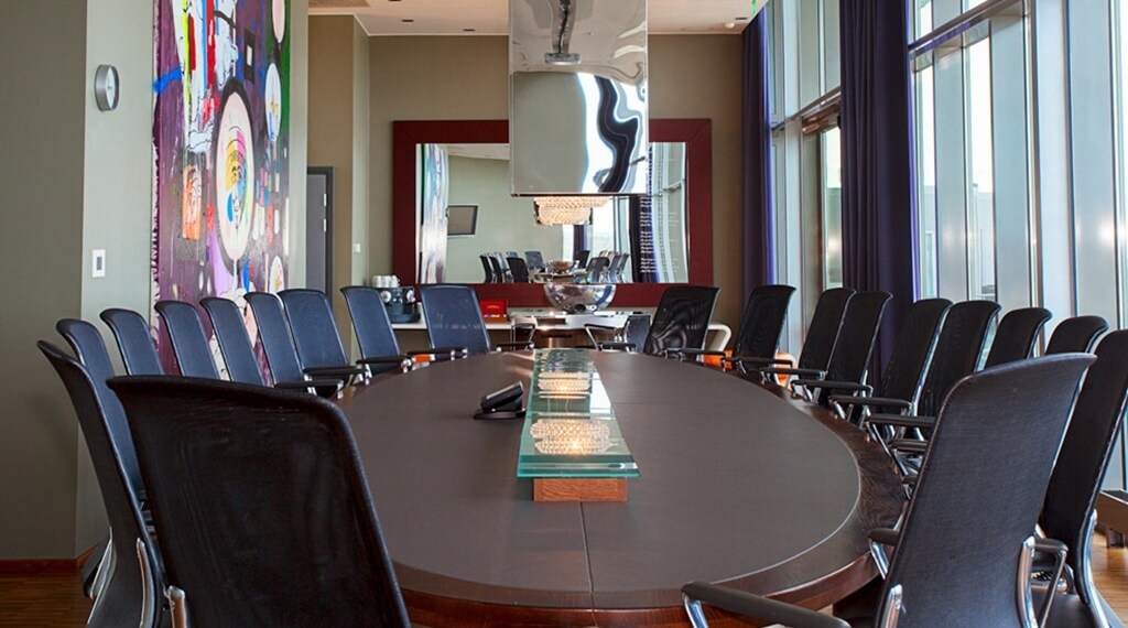 Spacious and colourful conference room at Bergen Airport Hotel in Bergen