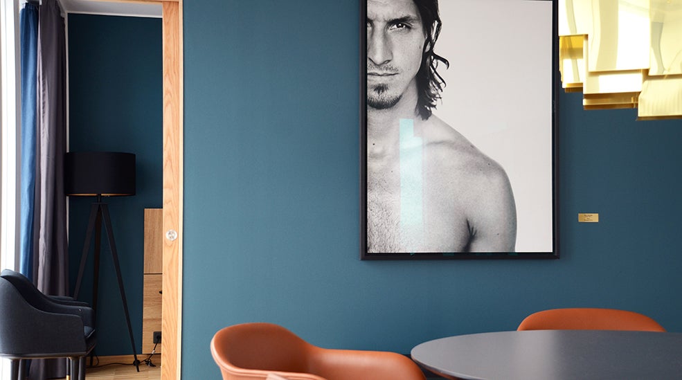 The famous Zlatan suite at Malmo Live Hotel in Malmo