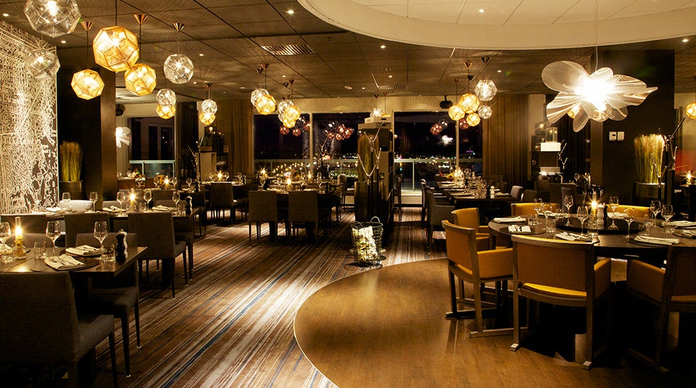 The luxurious and elegant restaurant at Sense Hotel in Lulea