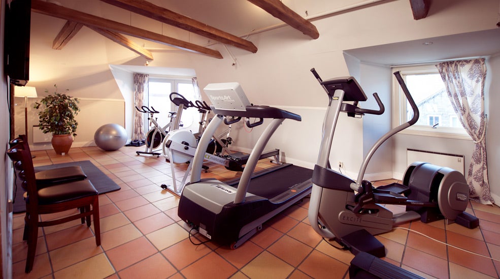 Spacious gym at Amanda Hotel in Haugesund