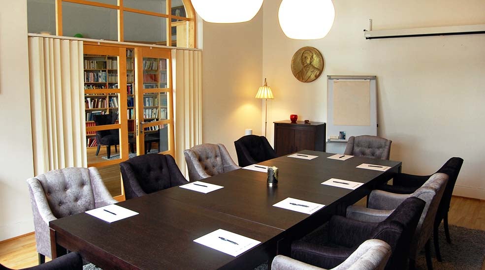 Conference overview with chairs and lamps at Clarion Collection Hotel Bolinder Munktell Eskilstuna